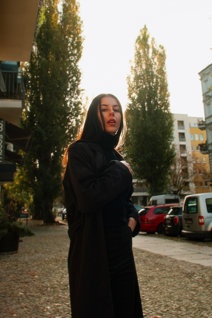 Berlin street editorial fashion portrait captured by Baptiste Mercier