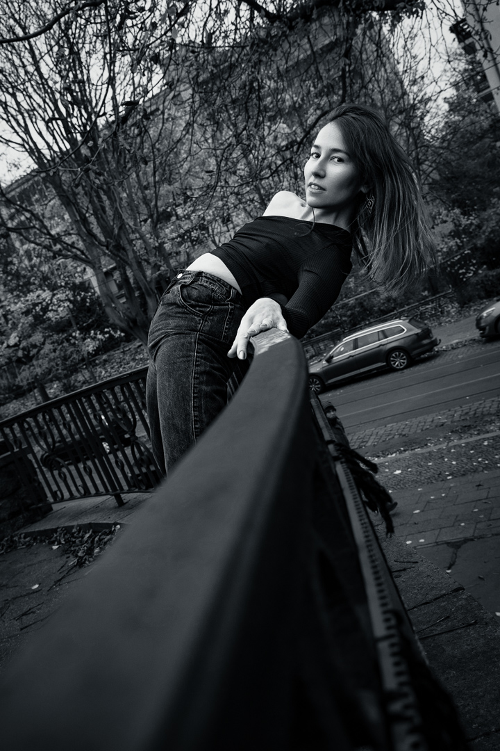 Berlin street editorial fashion portrait captured by Baptiste Mercier