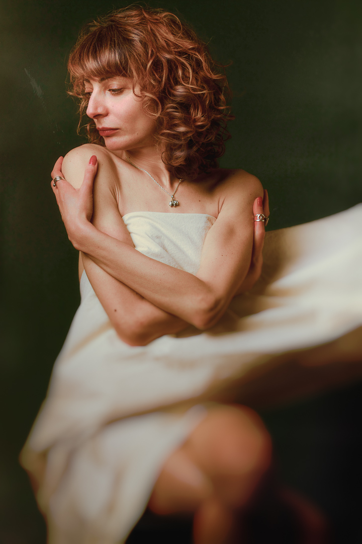 Editorial studio portrait session in Berlin captured by Baptiste Mercier