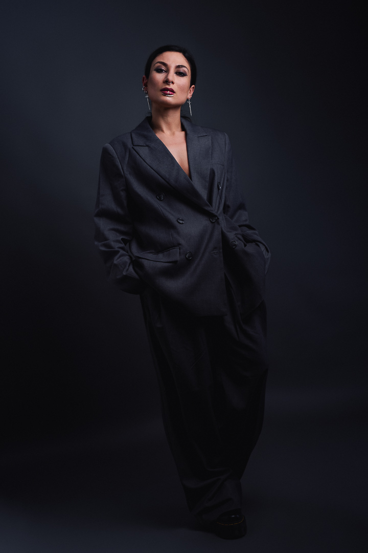 Editorial studio portrait session in Berlin captured by Baptiste Mercier