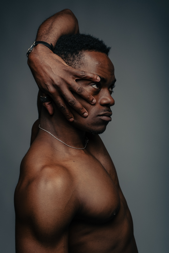 Editorial studio portrait session in Berlin captured by Baptiste Mercier